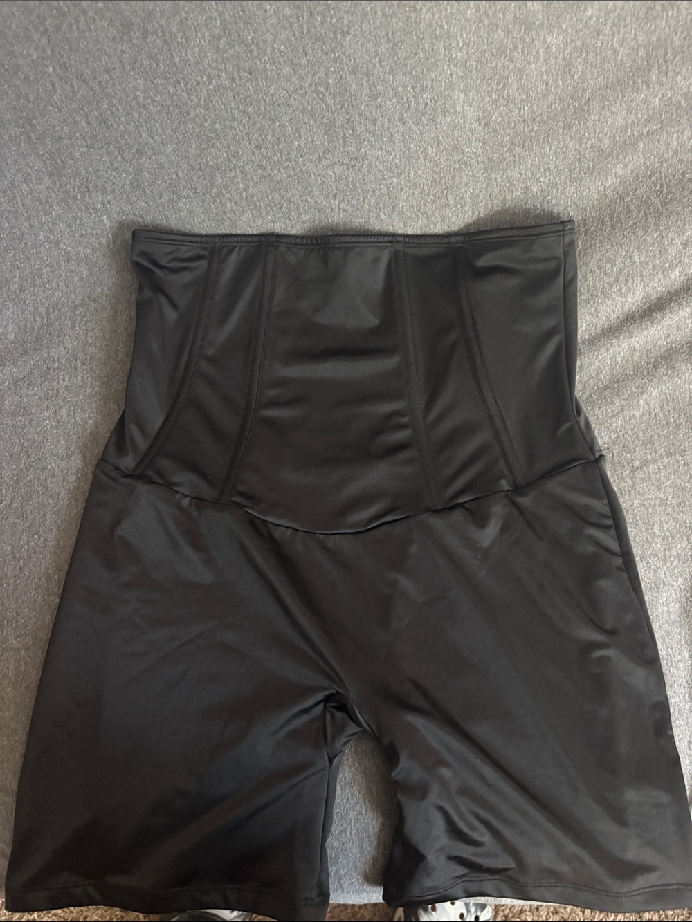 sofia by sofia vergara Black High-Waist  Ribbed Shaper Shorts